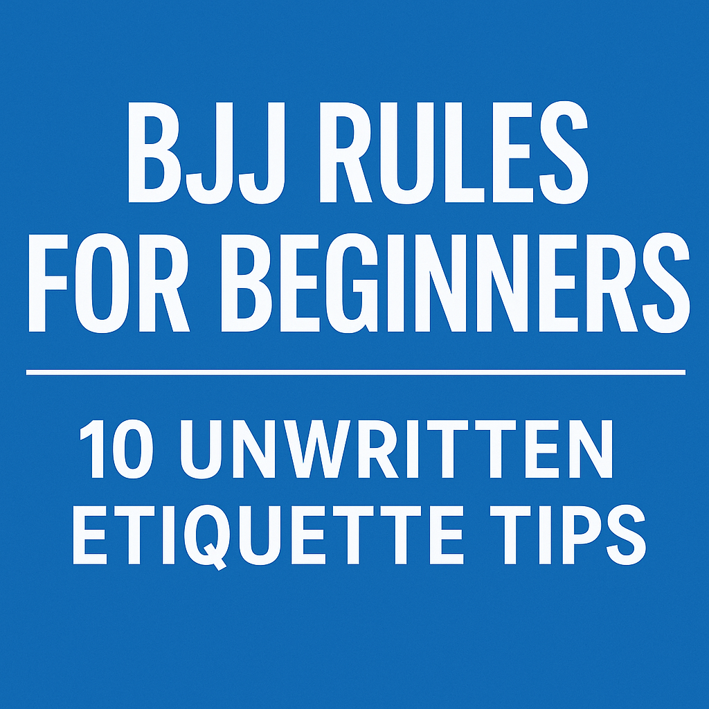 BJJ rules for beginners feature image highlighting 10 unwritten etiquette tips for white belts.