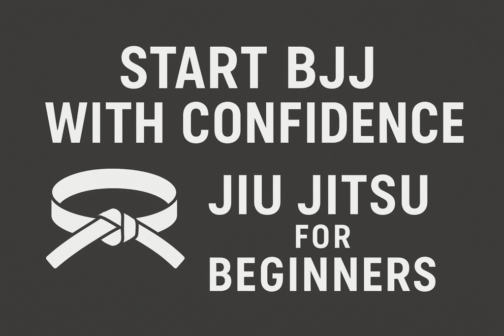 White Belt BJJ training banner showcasing foundational techniques and beginner tips for new students in Thibodaux