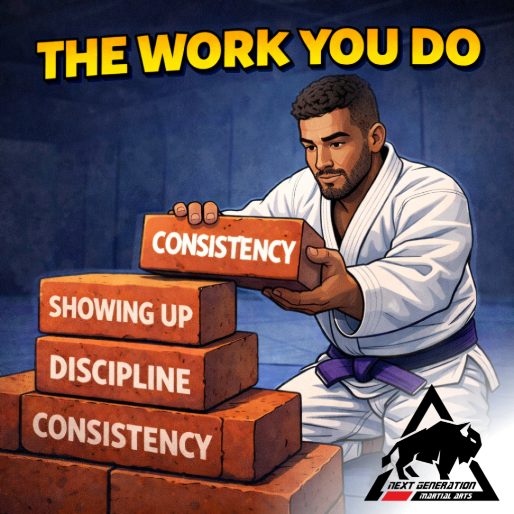 Adult Brazilian Jiu Jitsu Thibodaux students training consistently at Next Generation Martial Arts in Thibodaux