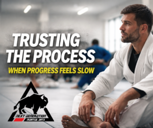 Adult students trusting the jiu jitsu process training in thibodaux.